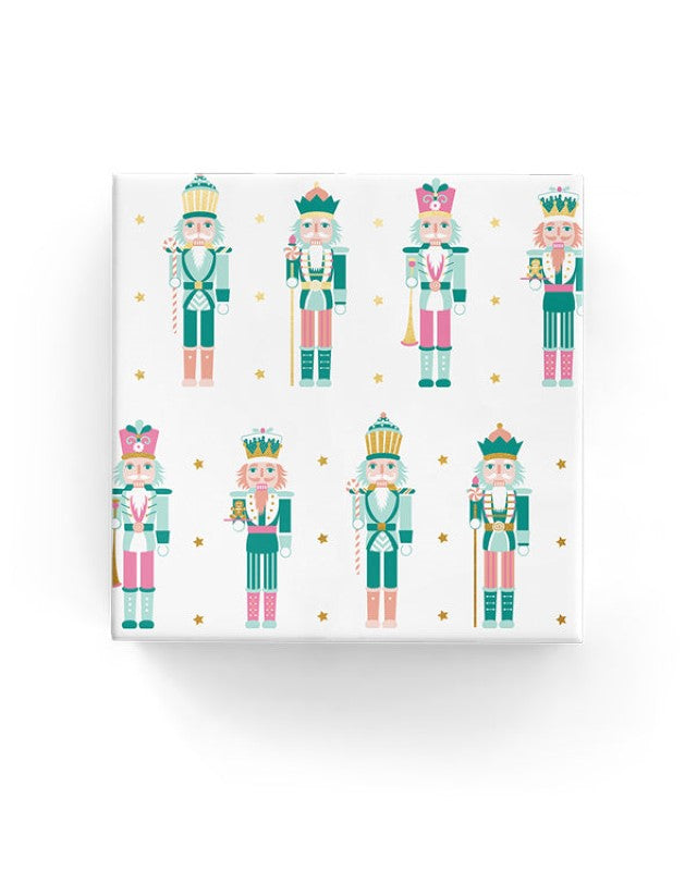 Wrapping Paper - Nutcracker and Stars Wrap Jade Pink Peach Gold