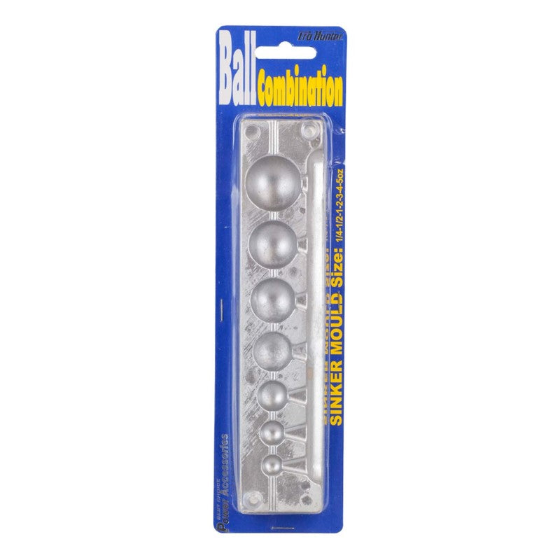 Pro Hunter Ball Sinker Mould Combo of 7 from 1/4oz to 6oz