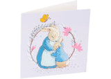 Sparkly CrystalArt kit featuring Peter Rabbit and Mum, perfect for creating personalized rhinestone art.