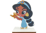 CrystalArt Buddies - Jasmine DIY kit for creating dazzling wooden figurines with vibrant crystals, ideal for all ages.