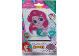 Colorful crafting kit featuring a sparkly wooden Ariel figurine for kids aged 6+, promoting creativity with Diamond Painting.