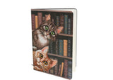 Colorful CrystalArt notebook featuring whimsical cats in a library, perfect for art and note-taking enthusiasts.