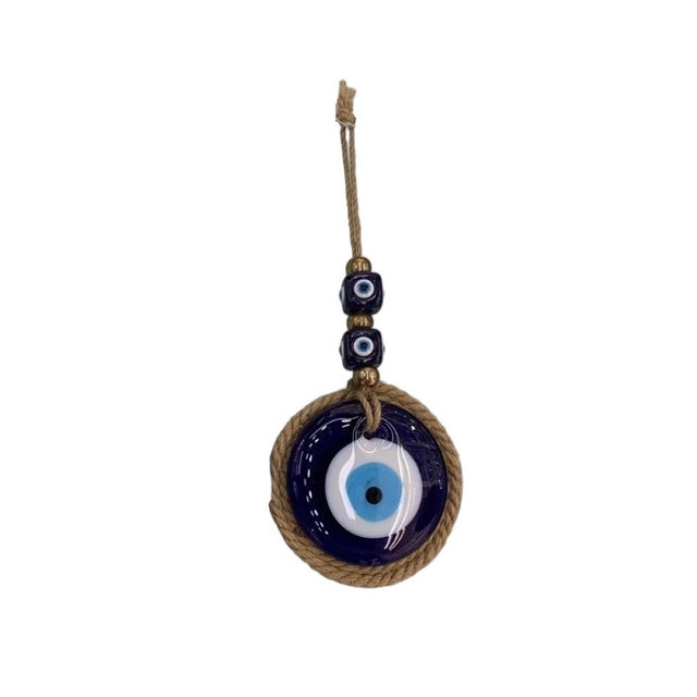 Evil Eye Rope Wrap featuring a protective glass All Seeing Eye charm, designed to ward off negative energies elegantly.