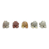 Hand-carved soapstone frog figurines in vibrant colors, perfect for home decor or unique gifts, showcasing wildlife artistry.