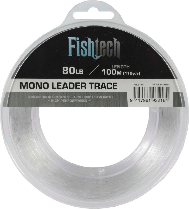 Durable 80lb fishing leader, 0.98mm diameter, 100m spool, flexible and abrasion resistant for rigging and strong catches.