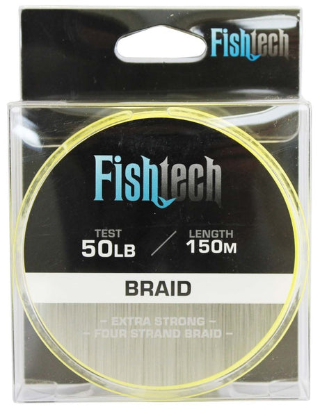 Durable 50lb braided fishing line, 150m spool, 0.40mm diameter, perfect for precision and strength in all fishing conditions.