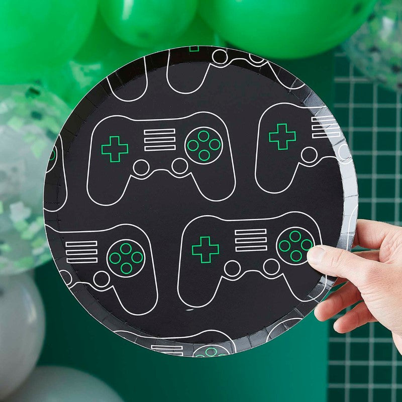 Game Controller Paper Plates 25cm - Pack of 8