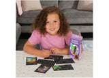 Galt Mini Makes Scratch Pictures kit for kids featuring black surface to scratch off and reveal vibrant colors underneath.