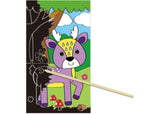 Galt Mini Makes Scratch Pictures kit for kids, featuring scratch-off art with vibrant colors and themed designs.