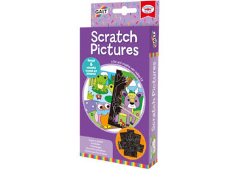 Colorful scratch art kit for kids, featuring bold themes for creative exploration and fine motor skill development.