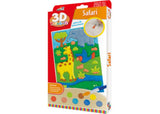 Colorful 3D painting kit featuring safari animals for creative fun and artistic expression in kids aged 5 and up.