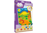 Colorful 3D painted dinosaur models from Galt, perfect for fostering creativity in kids aged 5 and up.