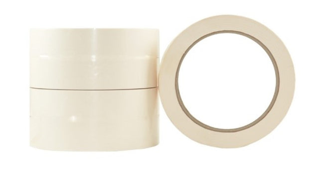 White PVC floor marking tape in a pack of 36 rolls, 48mm x 33m, heavy-duty, waterproof, ideal for industrial marking needs.