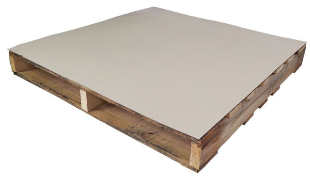 Cardboard pallet layer boards in brown, 1000mm x 1200mm, eco-friendly, 400 sheets, moisture barrier for product protection.