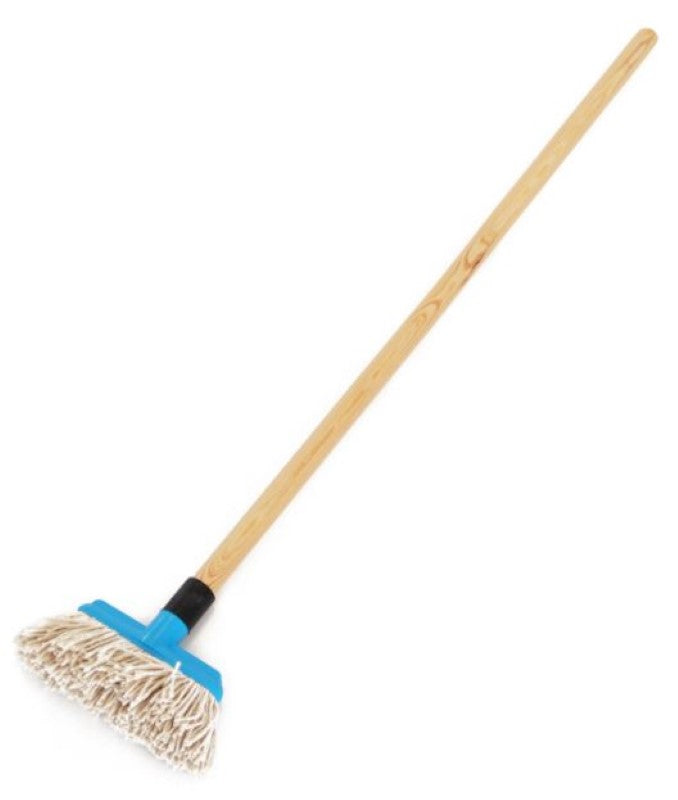 Cotton Wall Mop in white, 150mm wide, ideal for efficient dusting and cleaning walls and ceilings, ergonomic and durable.