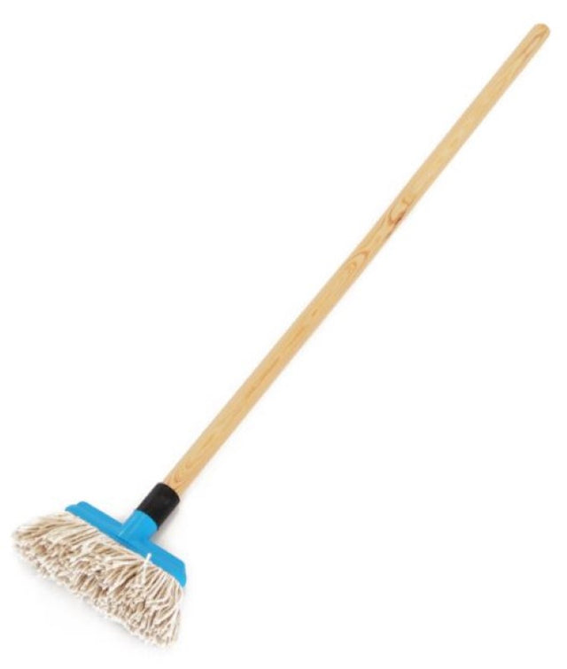 Cotton Wall Mop in white, 150mm wide, ideal for efficient dusting and cleaning walls and ceilings, ergonomic and durable.
