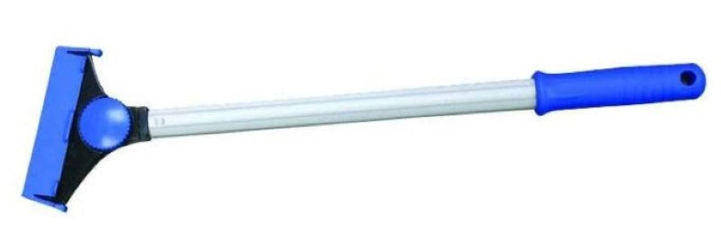 Blue 350mm Floor & Window Scraper designed for tough cleaning, removing gum and grime with an ergonomic grip for ease of use.