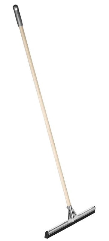 Black floor squeegee 550mm with durable steel frame and twin foam rubber blades for effective cleaning on various surfaces.