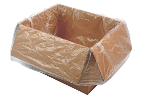 Clear FP Gusseted Polyethylene Bags, 350mm x 250mm x 650mm, 30mu, ideal for food storage and packaging in bulk.