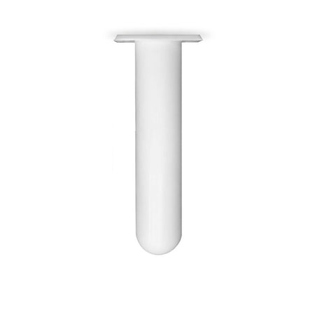 Flush straight rod holder in sleek white, crafted from durable ABS for secure rod storage and easy access on boats or docks.