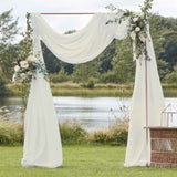 Ivory fabric drapery, 2m x 6.2m, perfect for weddings to add elegance and transform any venue's atmosphere.