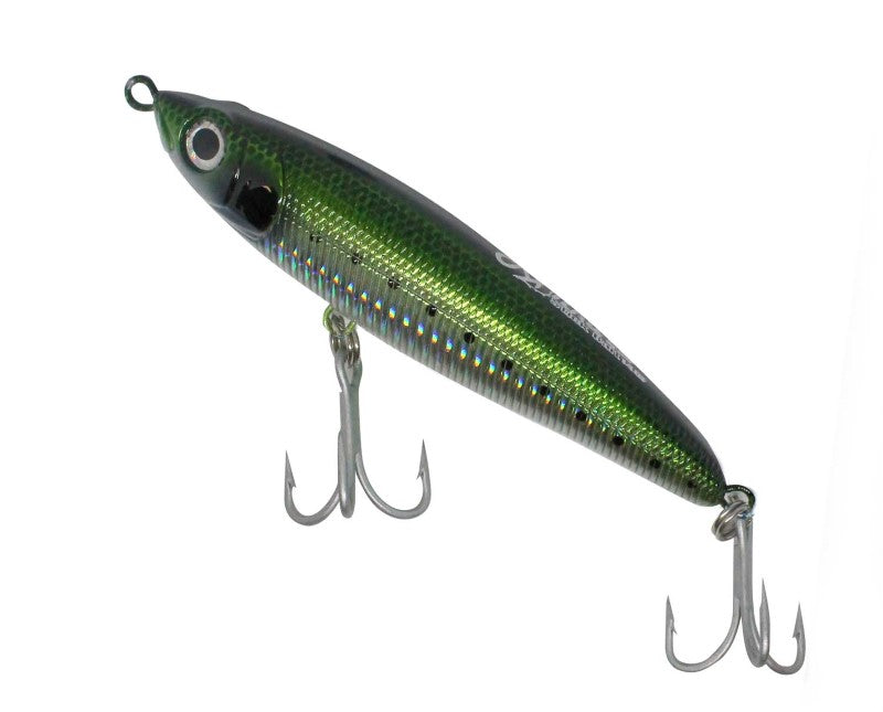 Pro Hunter Rankaru StickBait 140mm in Green Mullet; premium floating lure mimicking injured baitfish for saltwater fishing.