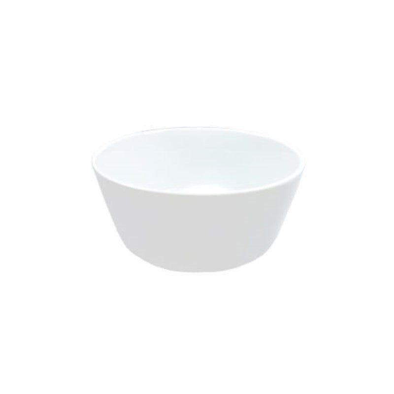 Set of 4 Bia Oslo flan dishes, white porcelain, 130mm diameter, perfect for baking desserts and serving elegant portions.