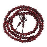 Wooden Mala Meditation Beads, 38 cm long, perfect for meditation, prayer, or wearing as a stylish bracelet or necklace.