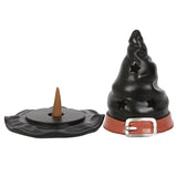 Witch Hat Incense Cone Burner: enchanting hat design with star cut-outs, perfect for ambiance, meditation, and Halloween decor.
