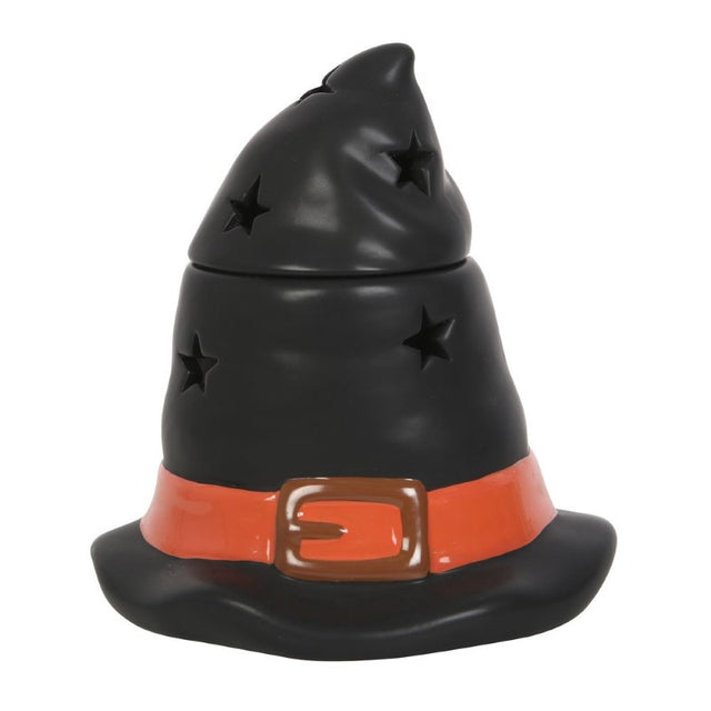 Witch Hat Oil Burner shaped like a witch hat, ideal for creating a cozy, aromatic ambiance at home.