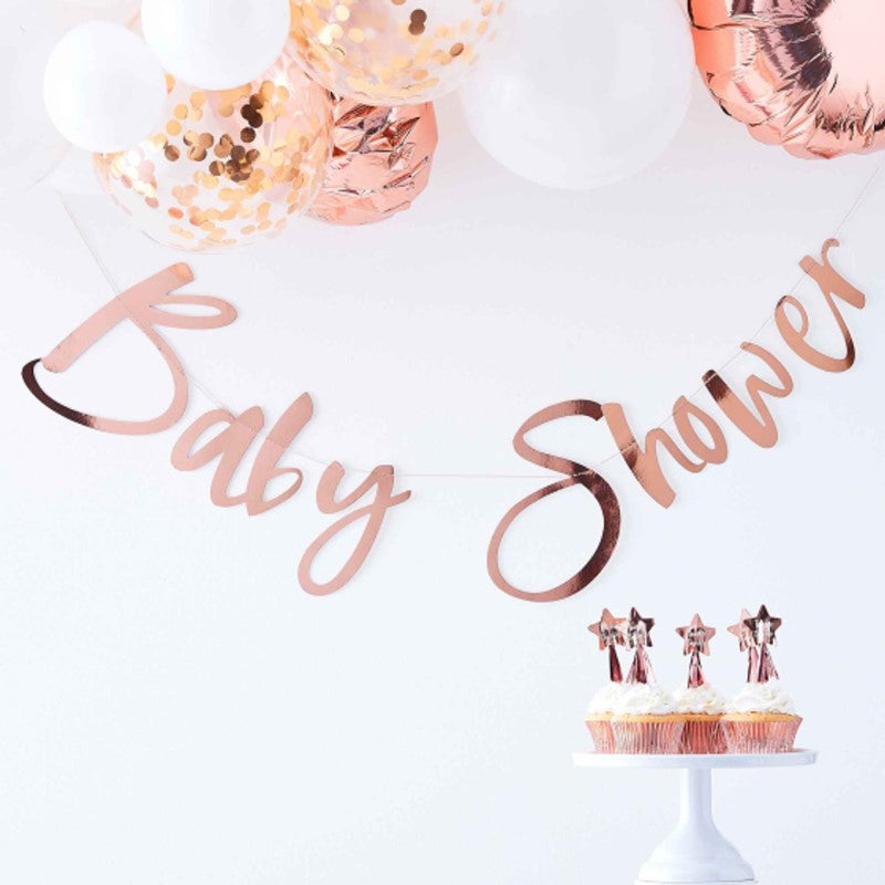Rose Gold Baby Shower Bunting 1.5m