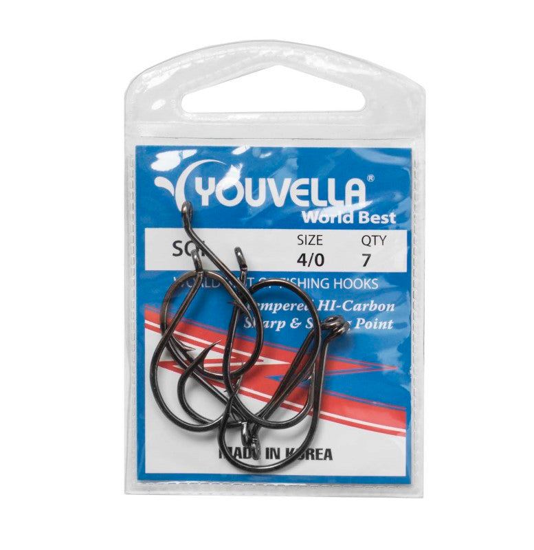 Youvella Soi 4/0 Hooks (7 per pack)