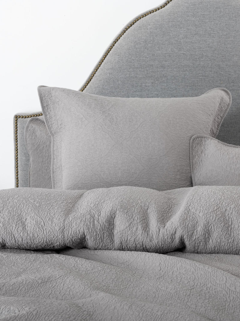 Bedspread Set Queen - Grey Lilou Bedspread Set By Savona