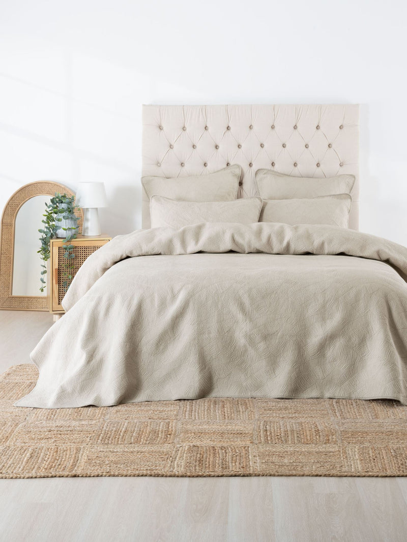 Coverlet Set Double/Queen - Oatmeal Manon Coverlet Set By Savona