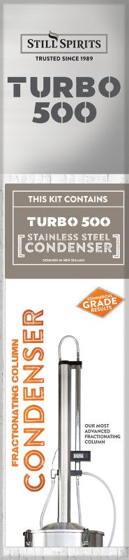 Stainless steel T500 condenser elevates home distilling with efficient alcohol extraction and easy assembly for quality spirits.