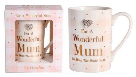 Colorful ceramic Mad Dots Mum Mug with a playful polka dot design, perfect for gifting to cherished mothers.