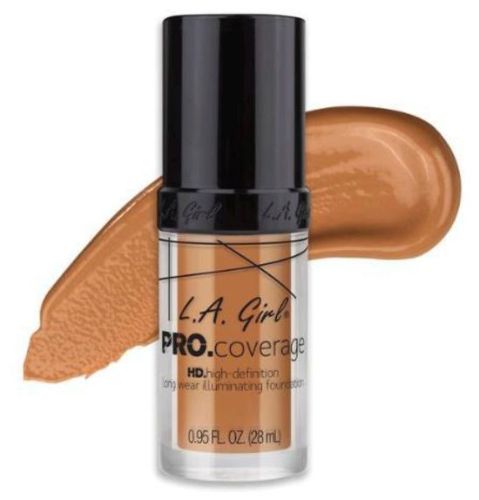 LA Girl Pro Coverage Foundation in Tan offers full-coverage, lightweight foundation for a radiant, flawless complexion.