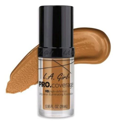 LA Girl Pro Coverage Foundation in Bronze offers full coverage with a lightweight, hydrating formula for a radiant, flawless finish.