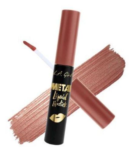 LA Girl Metal Liquid Lipstick in Smolder features a rich metallic finish, creamy formula, and nourishing ingredients for vibrant lips.