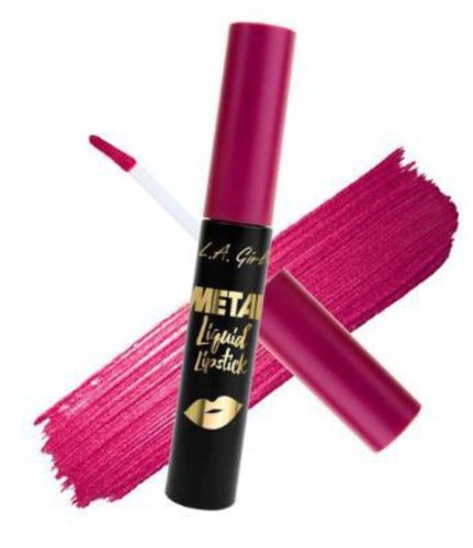 LA Girl Metal Liquid Lipstick - Brilliant: Metallic finish lipstick with vitamin E and argan oil for vibrant, hydrated lips.