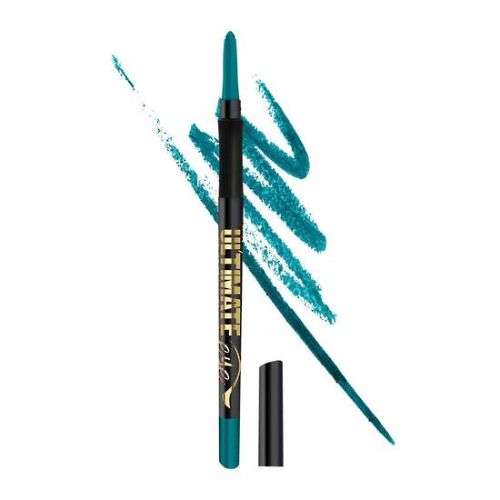 LA Girl Ultimate Auto Eyeliner Pencil in Totally Teal, featuring a smooth gel formula for vibrant, long-lasting color.