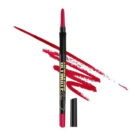 LA Girl Ultimate Auto Lipliner Pencil in Relentless Red, a creamy, smudge-proof liner for defined, long-lasting lips.