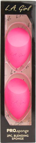 LA Girl 2pc Blending Sponge set for flawless makeup application, ideal for creating an airbrushed finish on all skin types.