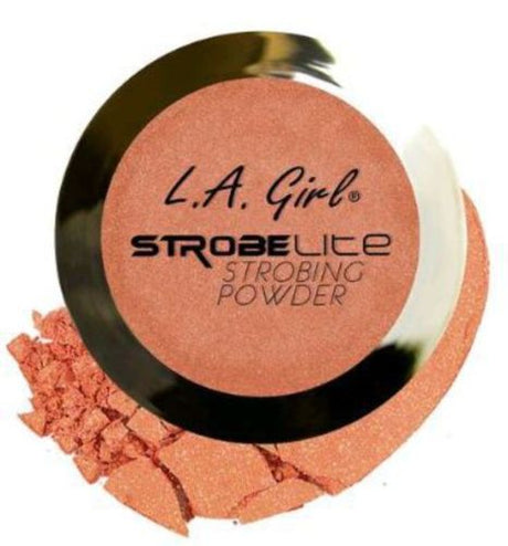 LA Girl Strobe Lite Powder in 40 Watt enhances features with a radiant glow, suitable for all skin types, paraben-free.