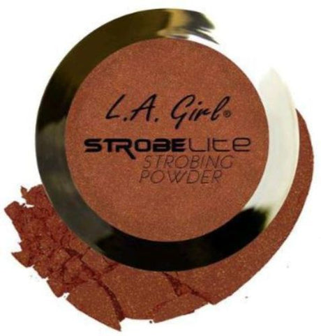 LA Girl Strobe Lite Powder in 10 Watt enhances your glow, highlighting features for a radiant, luminous complexion.