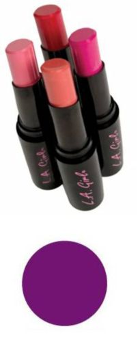 Vibrant LA Girl Creme Lip Color in Passion, featuring a creamy, hydrating formula with a slant tip for easy application.