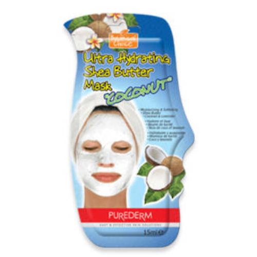 Bc Ultra Hydrating Shea Butter Mask - Coconut in a 15ml tube, designed for intense moisturization and revitalization of dry skin.