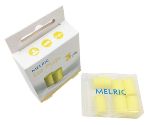 Soft foam barrel ear plugs, 30 dB noise reduction, designed for comfort, reusable, perfect for sleeping or concerts.