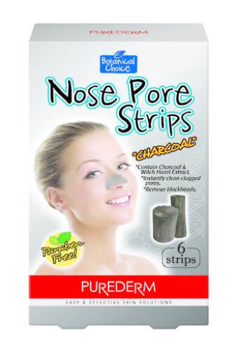 Charcoal-infused nose pore strips that unclog pores and remove blackheads for clearer, smoother skin.