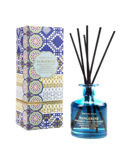 Tangerine diffuser oil reeds in a 200ml bottle create a vibrant, uplifting citrus scent for any room.